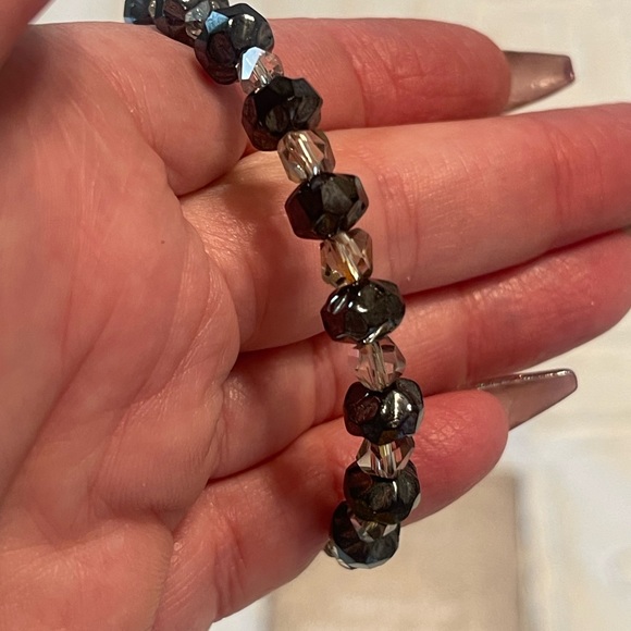 Alex and Ani Black and White Glass Beaded Bracelet - Picture 3 of 3